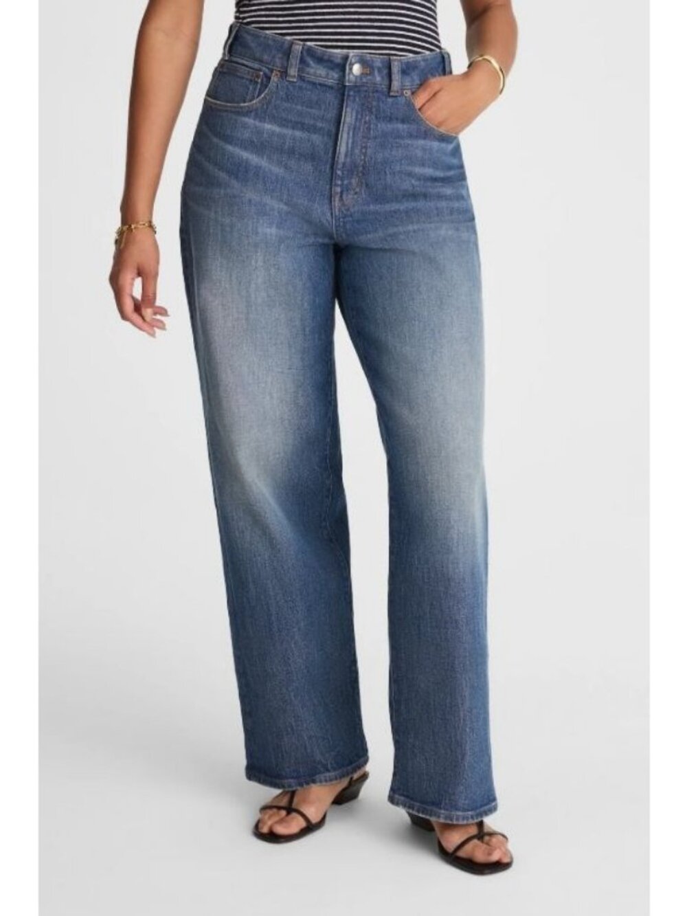 Madewell NW671 The Petite Curvy Perfect Vintage Wide-Leg Jean Size 25P NWT!